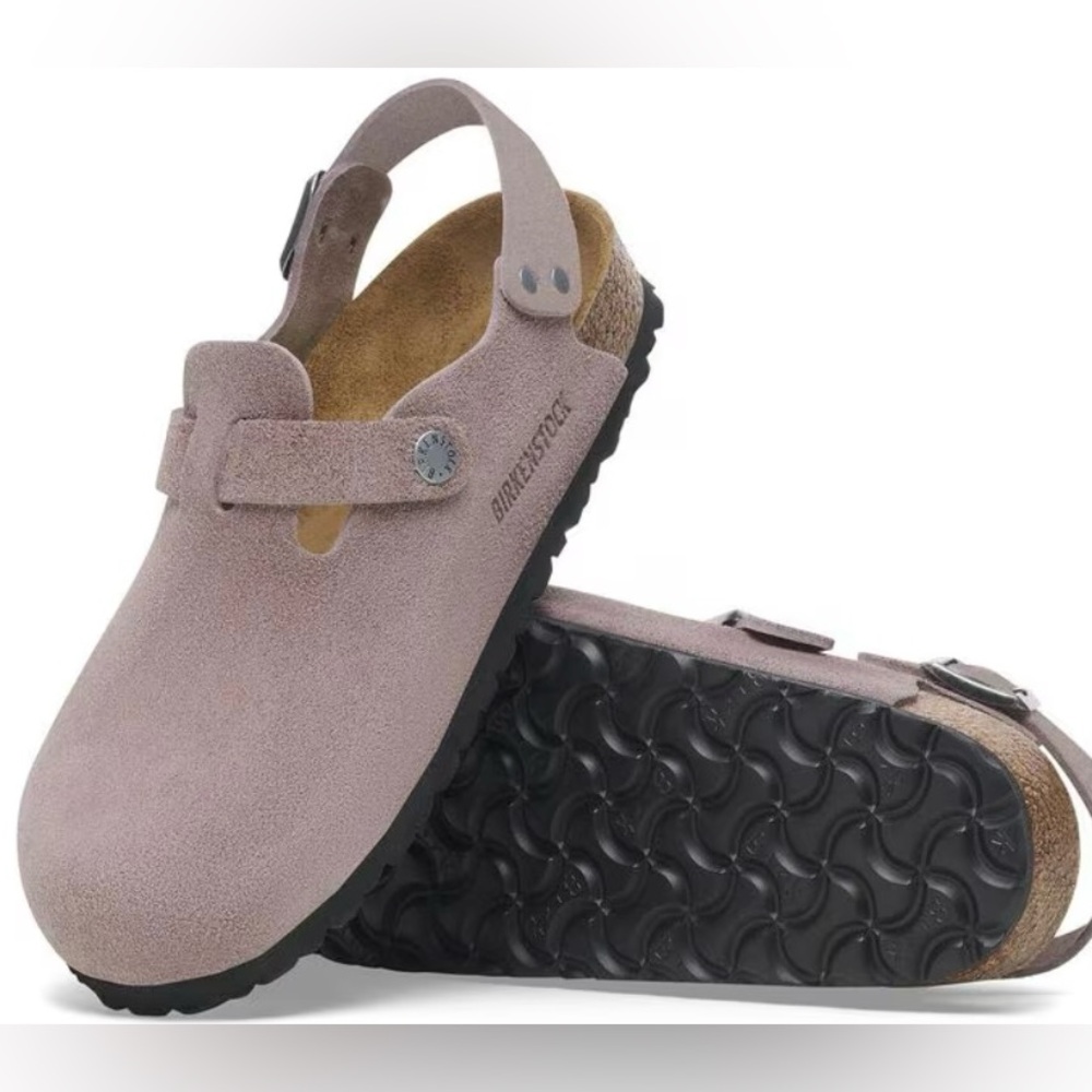 Birkenstock Suede Clogs - Lavender